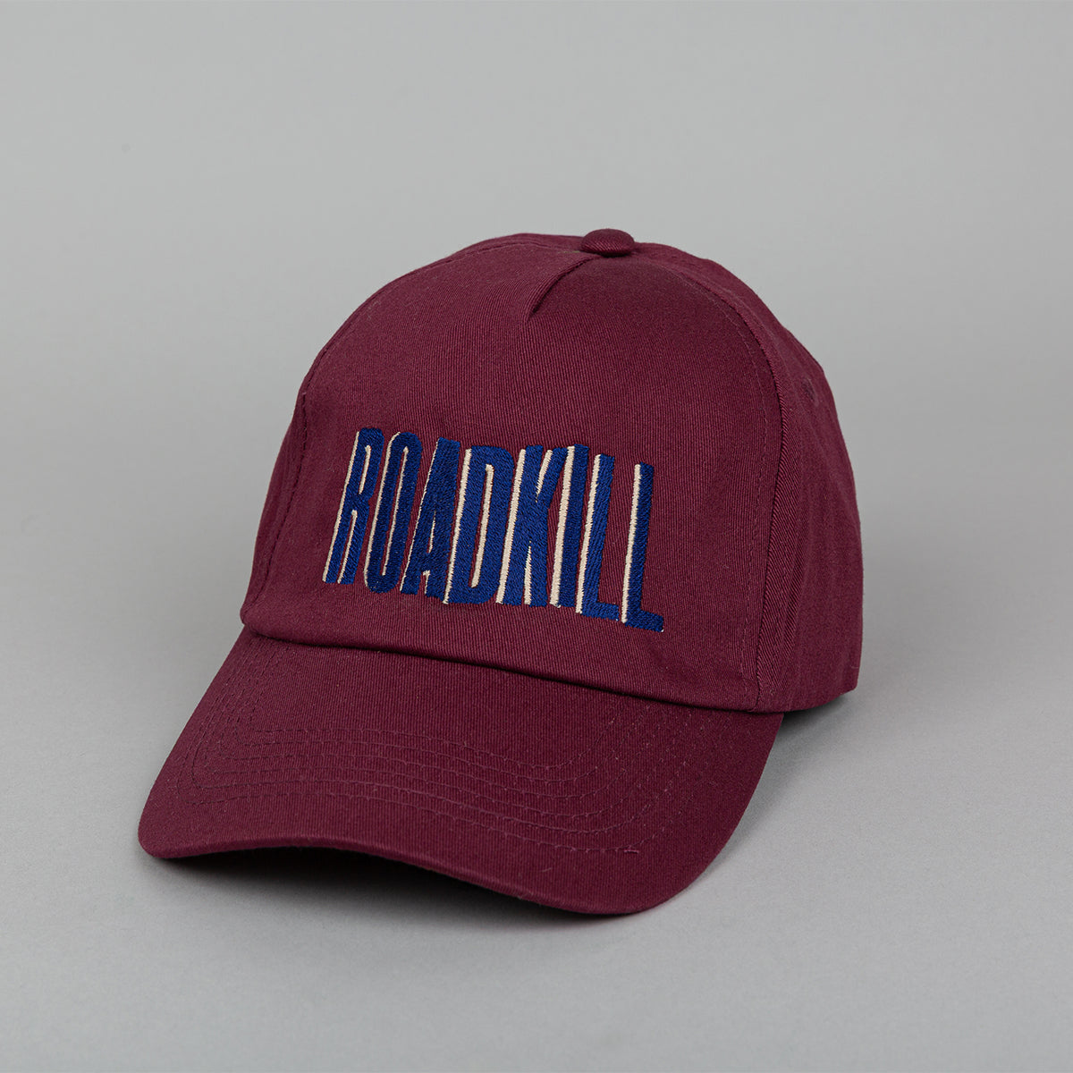 RoadKill Embroidered 5 Panel Burgundy Cap