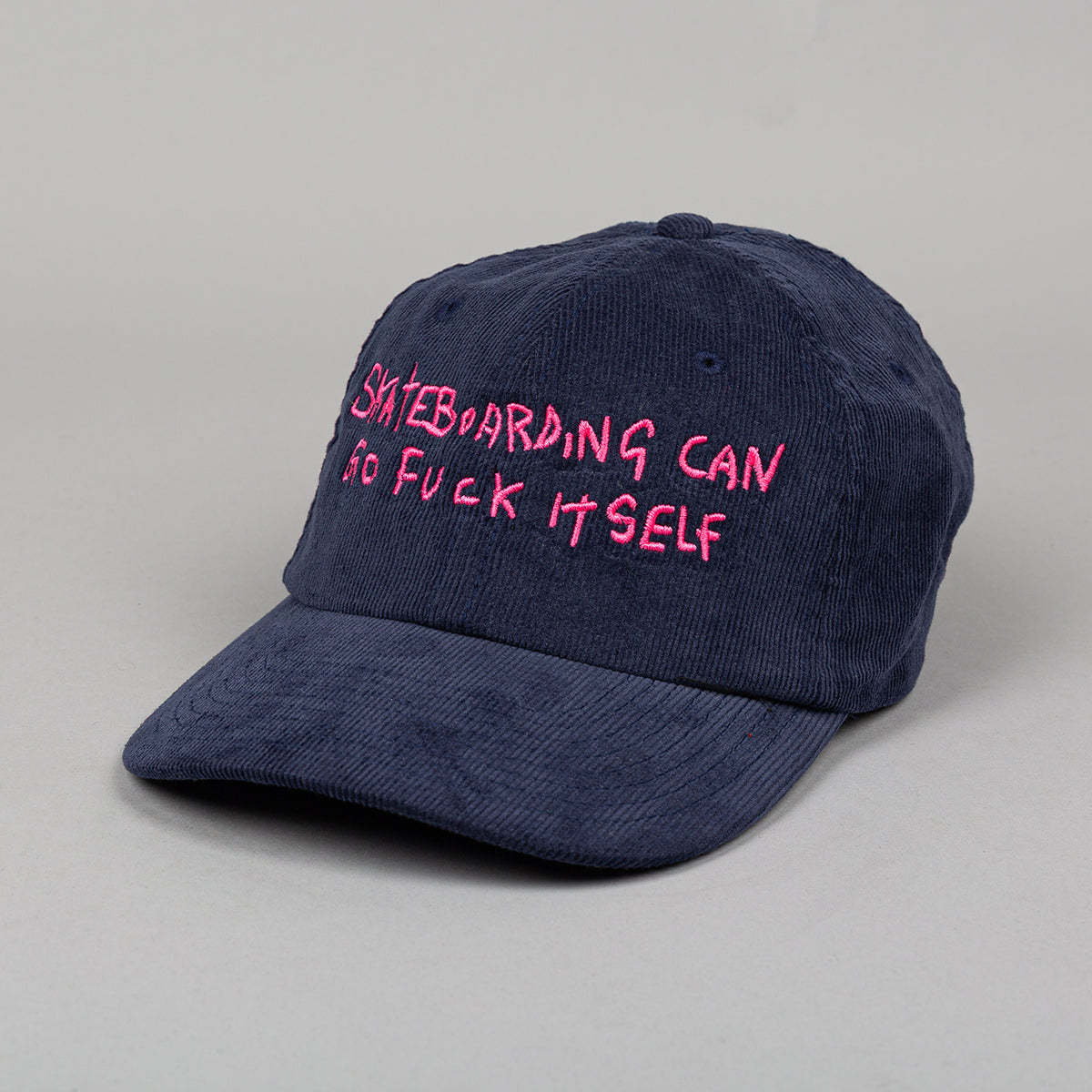 Roadkill Navy Skateboarding Can Go Fuck Itself Corduroy Cap