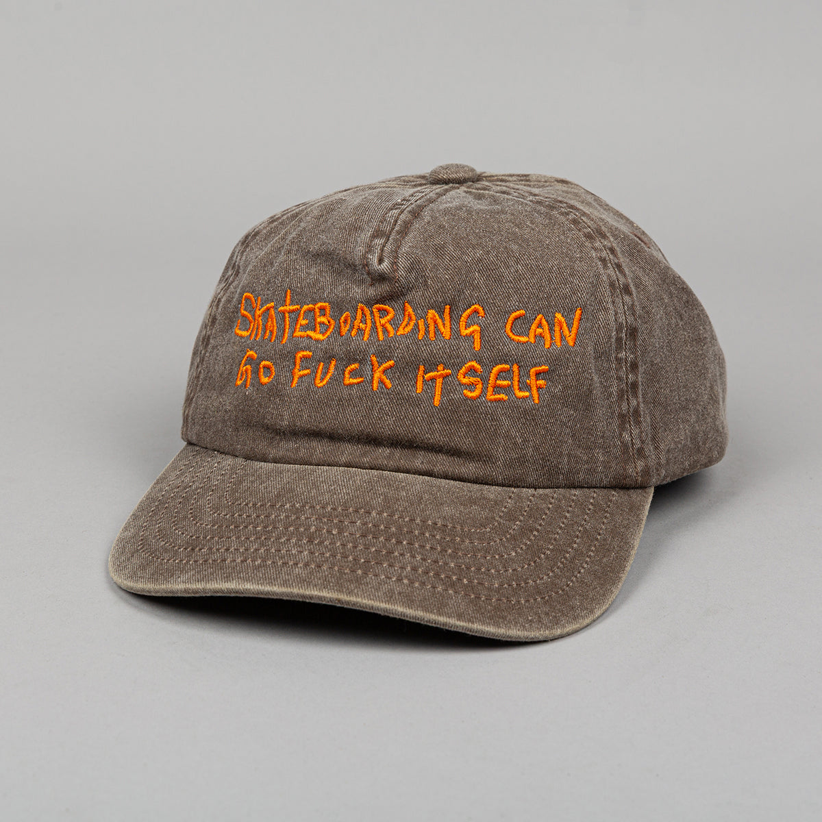 Roadkill Grey Skateboarding Can Go Fuck Itself Cap