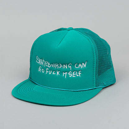 Skateboarding Can Go Fuck Itself Trucker Hat - Turquoise