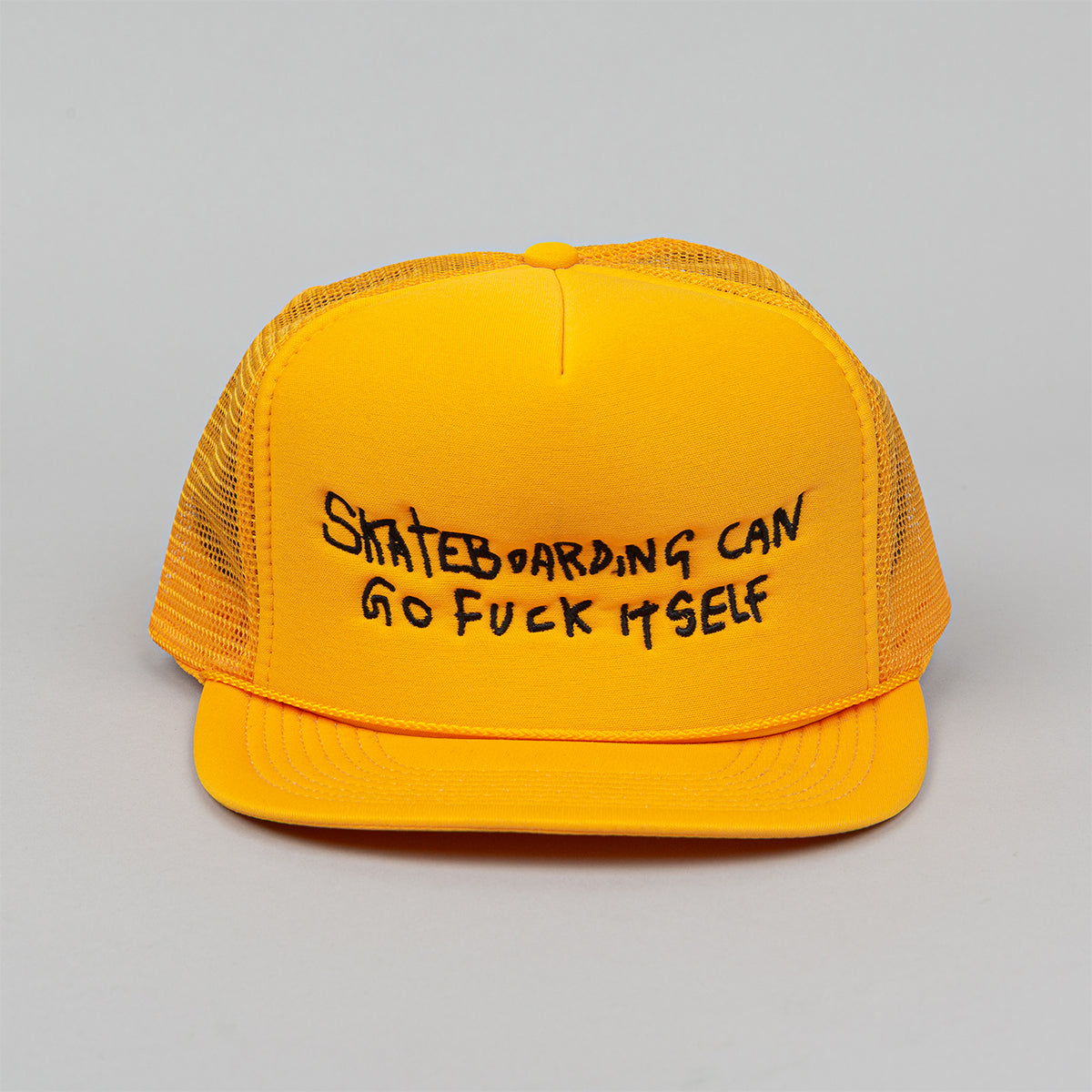 Skateboarding Can Go Fuck Itself Trucker Hat - Yellow