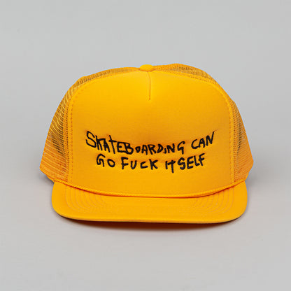 Skateboarding Can Go Fuck Itself Trucker Hat - Yellow