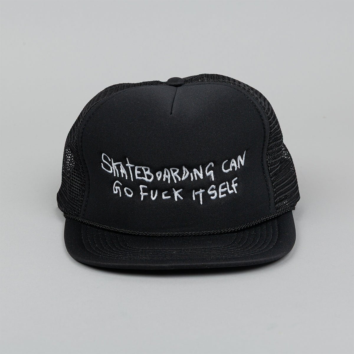Skateboarding Can Go Fuck Itself Trucker Hat - Black