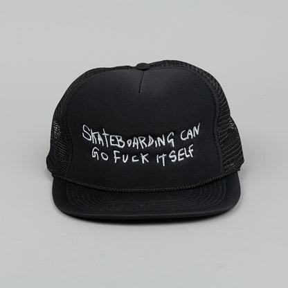 Skateboarding Can Go Fuck Itself Trucker Hat - Black