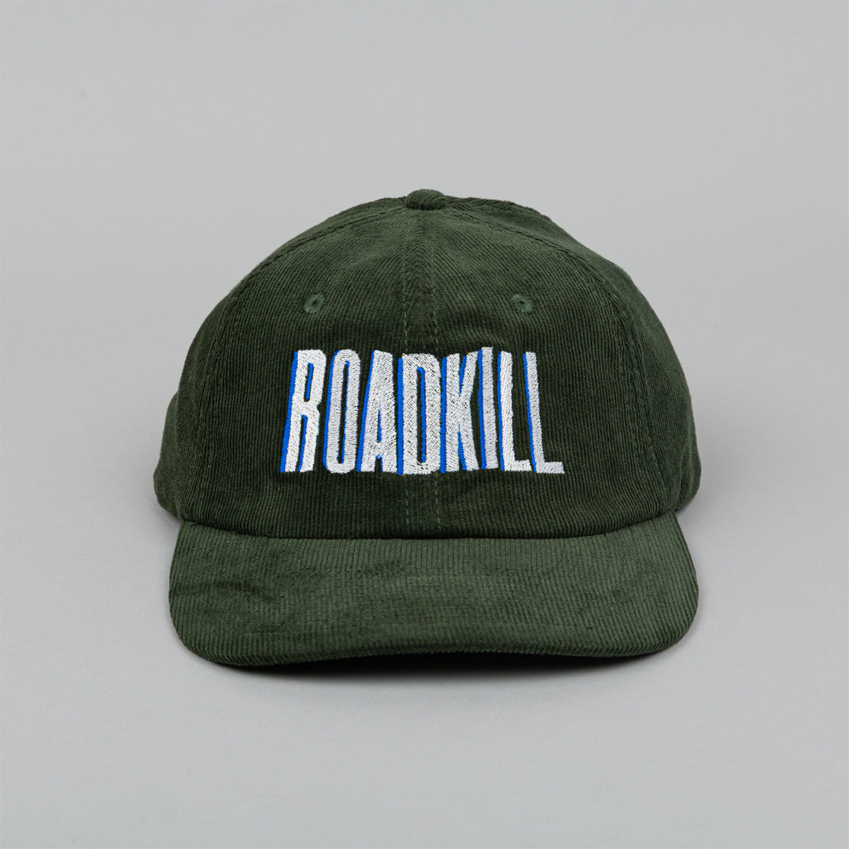 Dark Green Corduroy RoadKill Embroidered 5 Panel