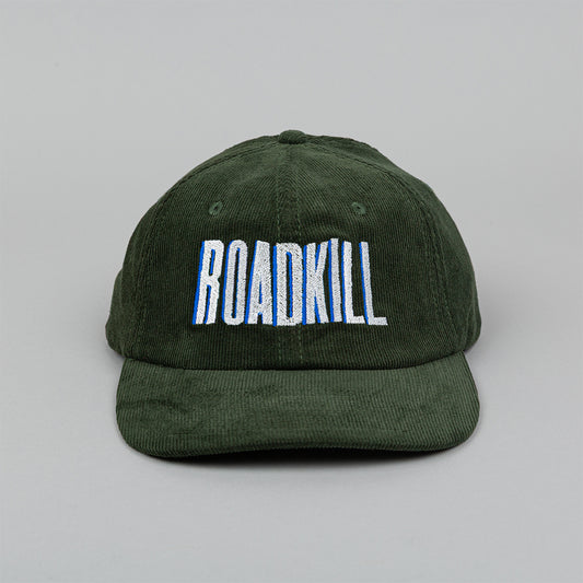 Dark Green Corduroy RoadKill Embroidered 5 Panel