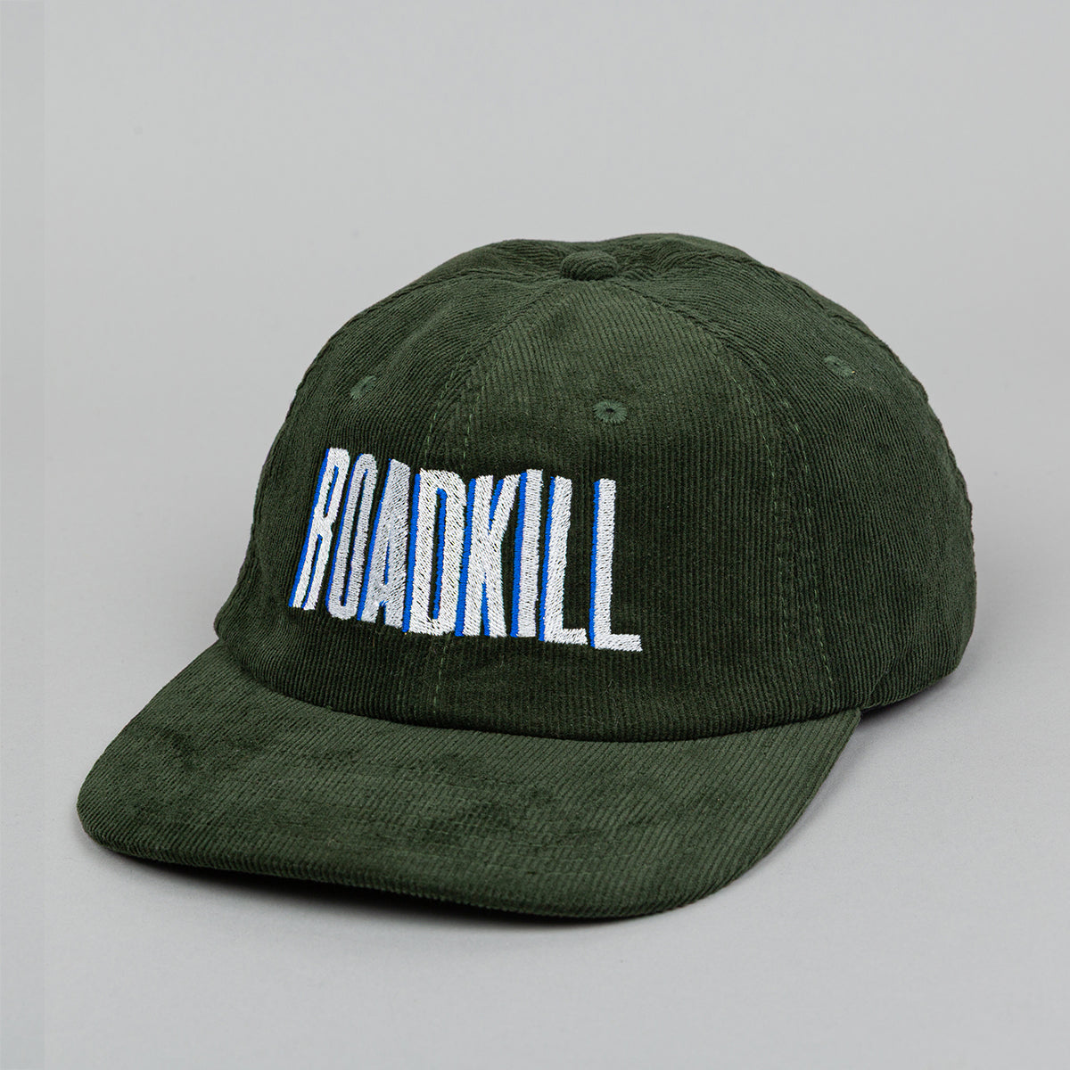 Dark Green Corduroy RoadKill Embroidered 5 Panel
