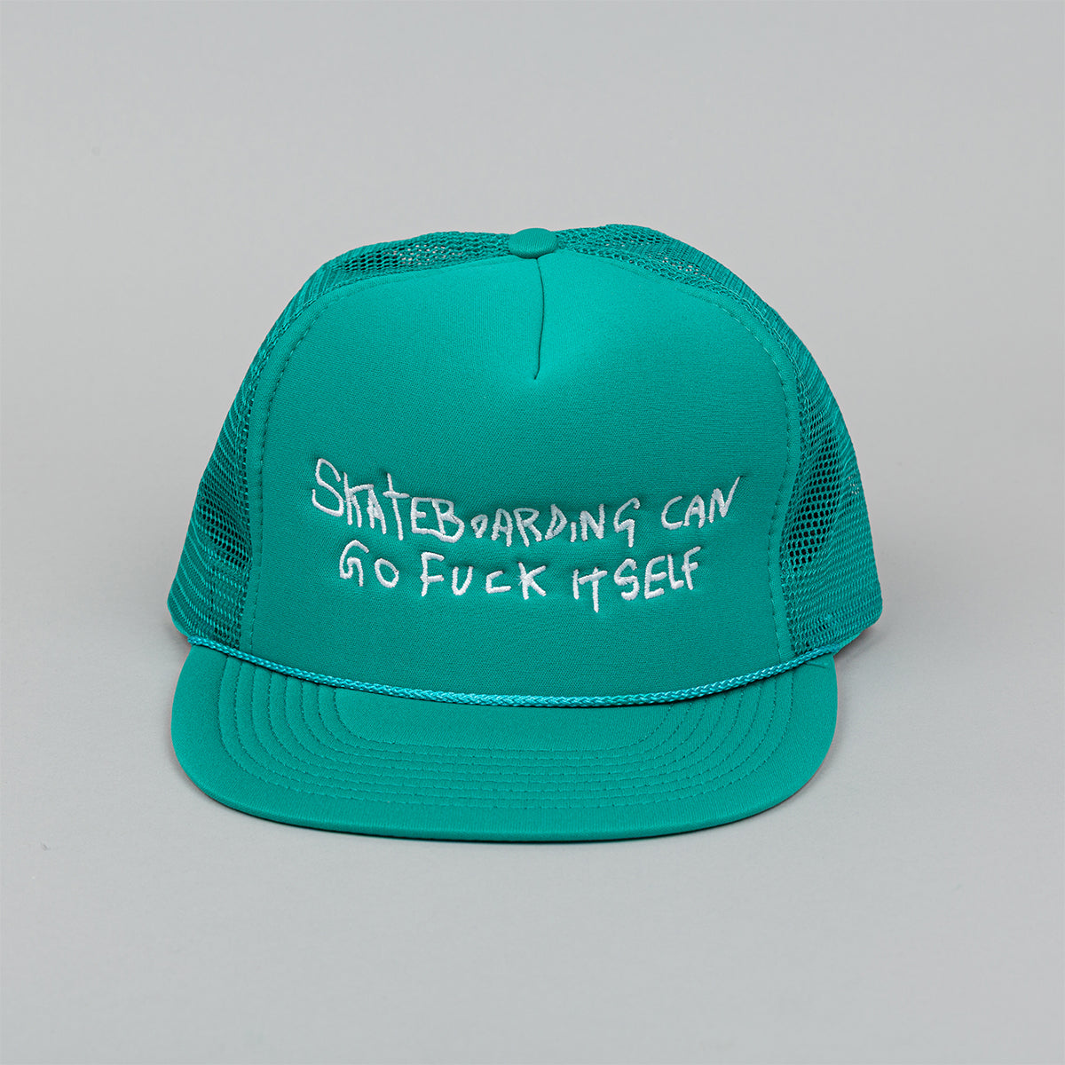 Skateboarding Can Go Fuck Itself Trucker Hat - Turquoise