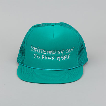 Skateboarding Can Go Fuck Itself Trucker Hat - Turquoise