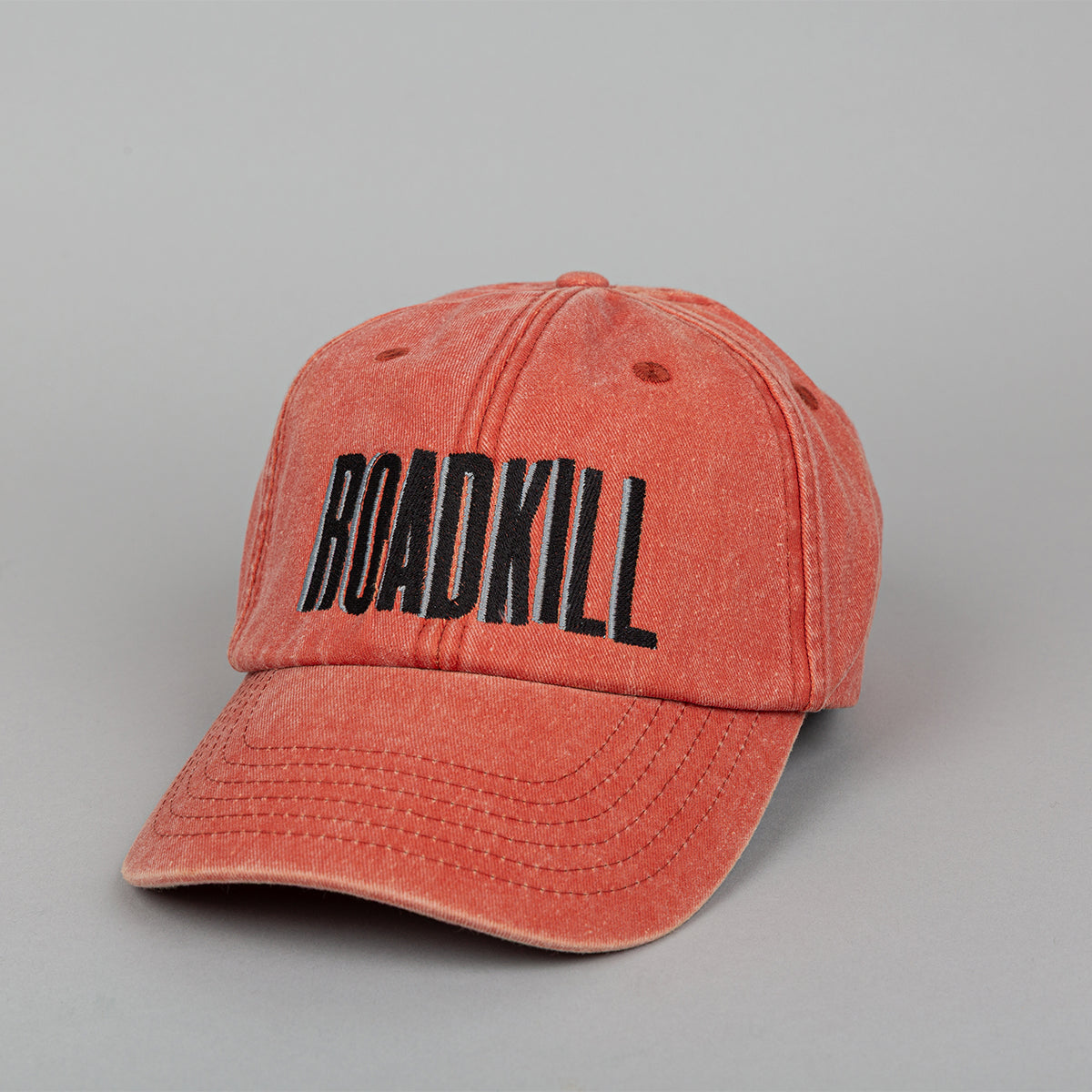RoadKill Embroidered 5 Panel Vintage Orange Cap
