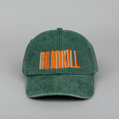 RoadKill Embroidered 5 Panel Vintage Green Cap