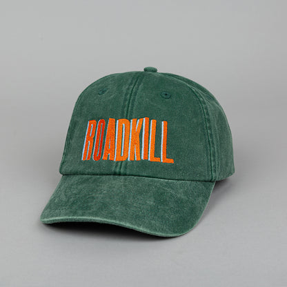 RoadKill Embroidered 5 Panel Vintage Green Cap