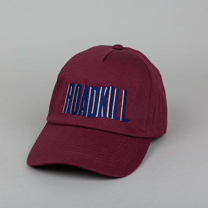 RoadKill Embroidered 5 Panel Burgundy Cap