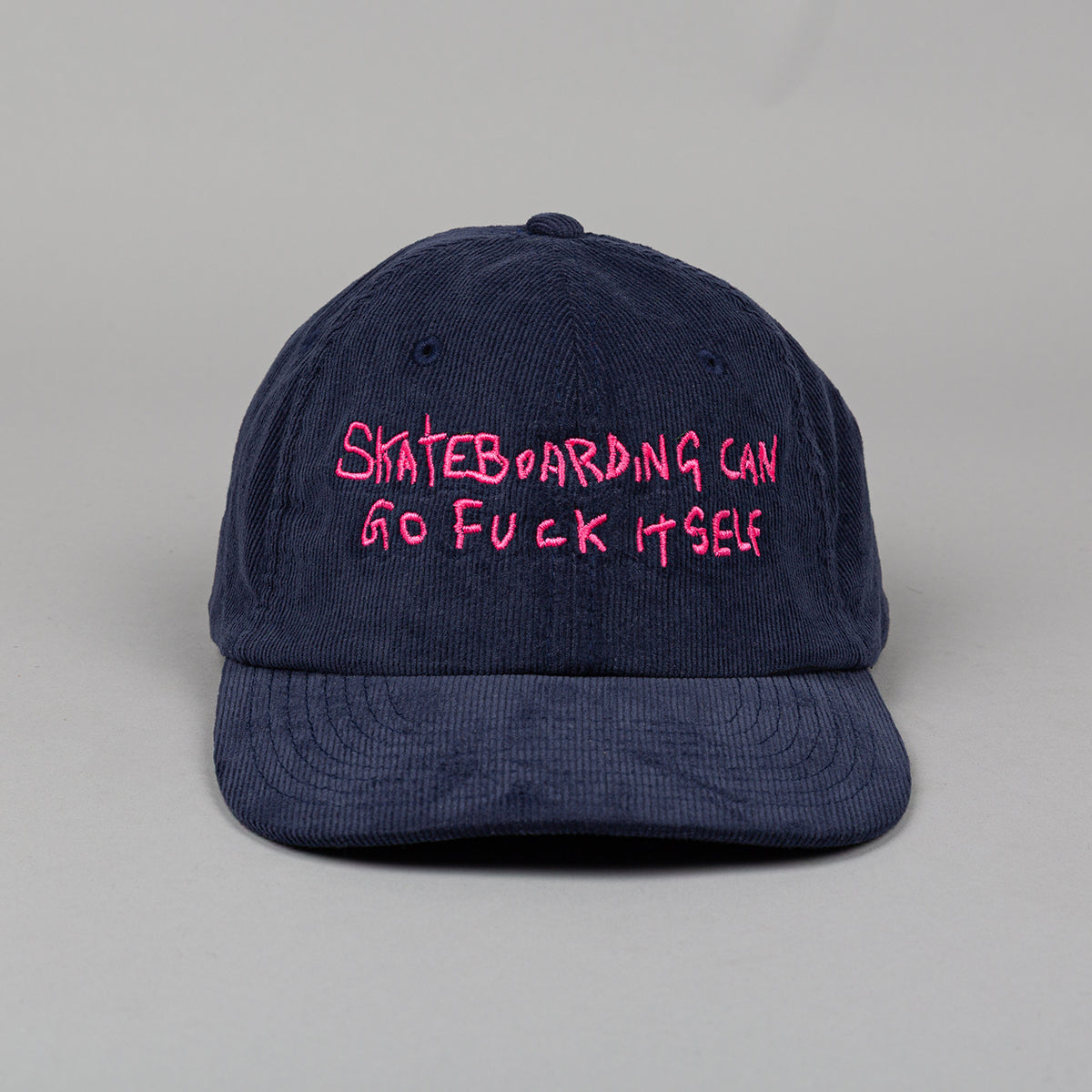 Roadkill Navy Skateboarding Can Go Fuck Itself Corduroy Cap
