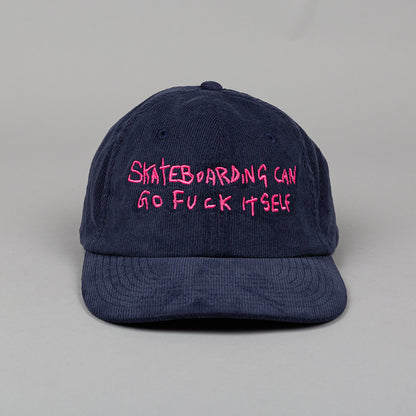 Roadkill Navy Skateboarding Can Go Fuck Itself Corduroy Cap