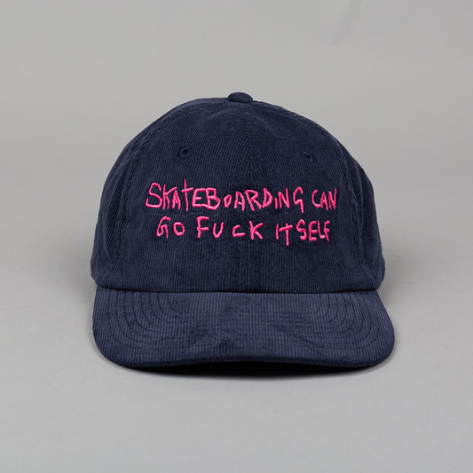 Roadkill Navy Skateboarding Can Go Fuck Itself Corduroy Cap