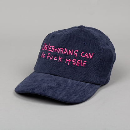Roadkill Navy Skateboarding Can Go Fuck Itself Corduroy Cap