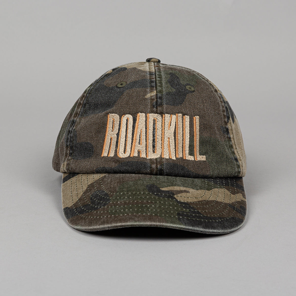 RoadKill Embroidered 5 Panel Vintage Camo Cap