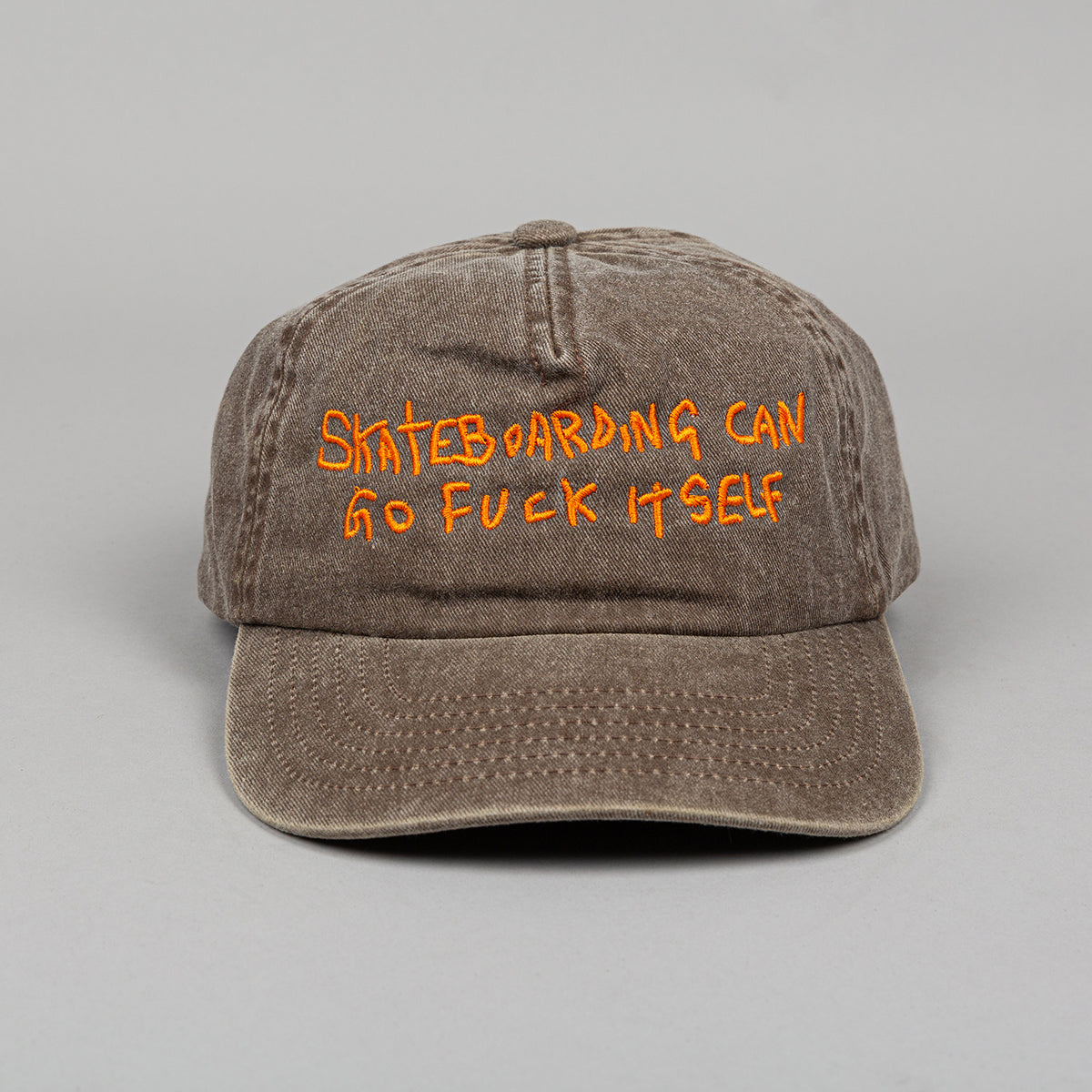 Roadkill Grey Skateboarding Can Go Fuck Itself Cap