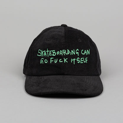 Roadkill Black Skateboarding Can Go Fuck Itself Corduroy Cap