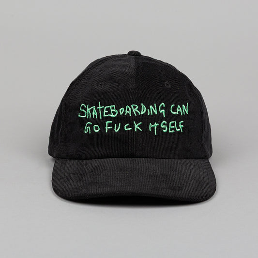 Roadkill Black Skateboarding Can Go Fuck Itself Corduroy Cap