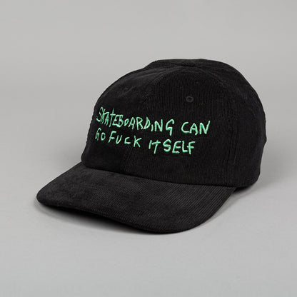 Roadkill Black Skateboarding Can Go Fuck Itself Corduroy Cap
