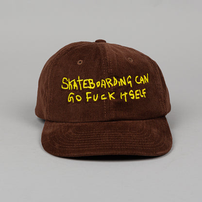 Roadkill Brown Skateboarding Can Go Fuck Itself Corduroy Cap